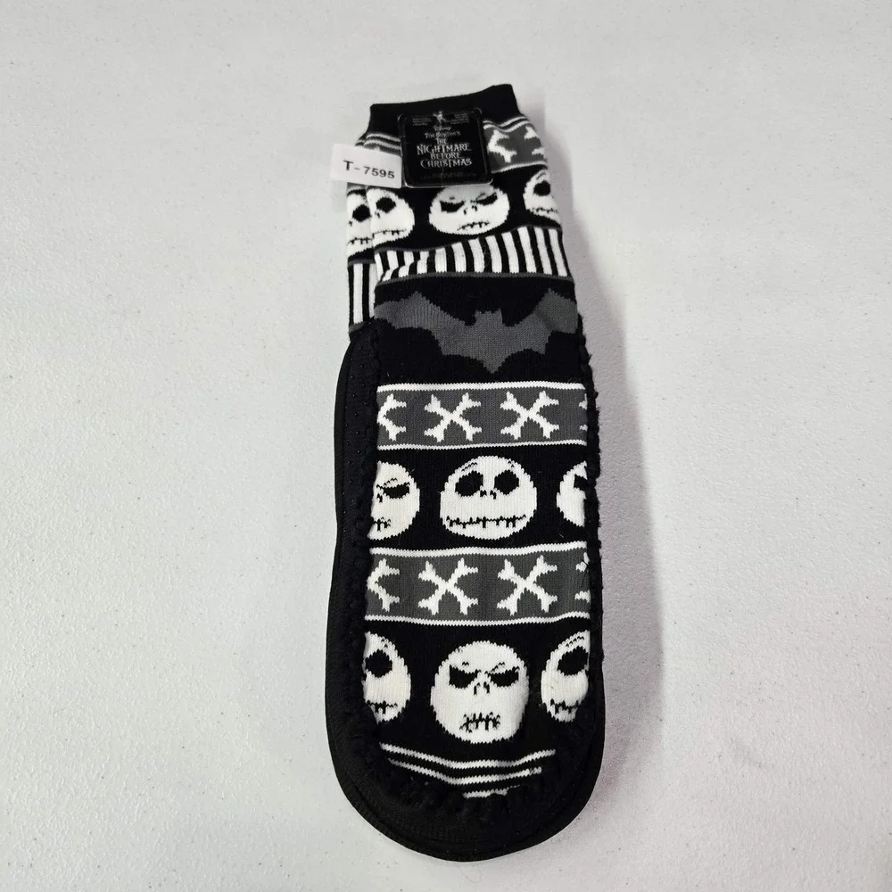 Disney Women Slipper Socks M/L Black Nightmare Before‎ Christmas NWT